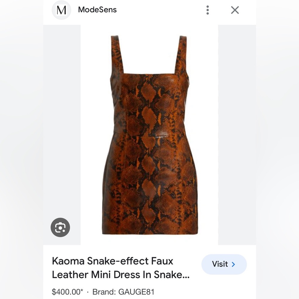 GAUGE81 Kaoma snake-effect faux leather mini dress